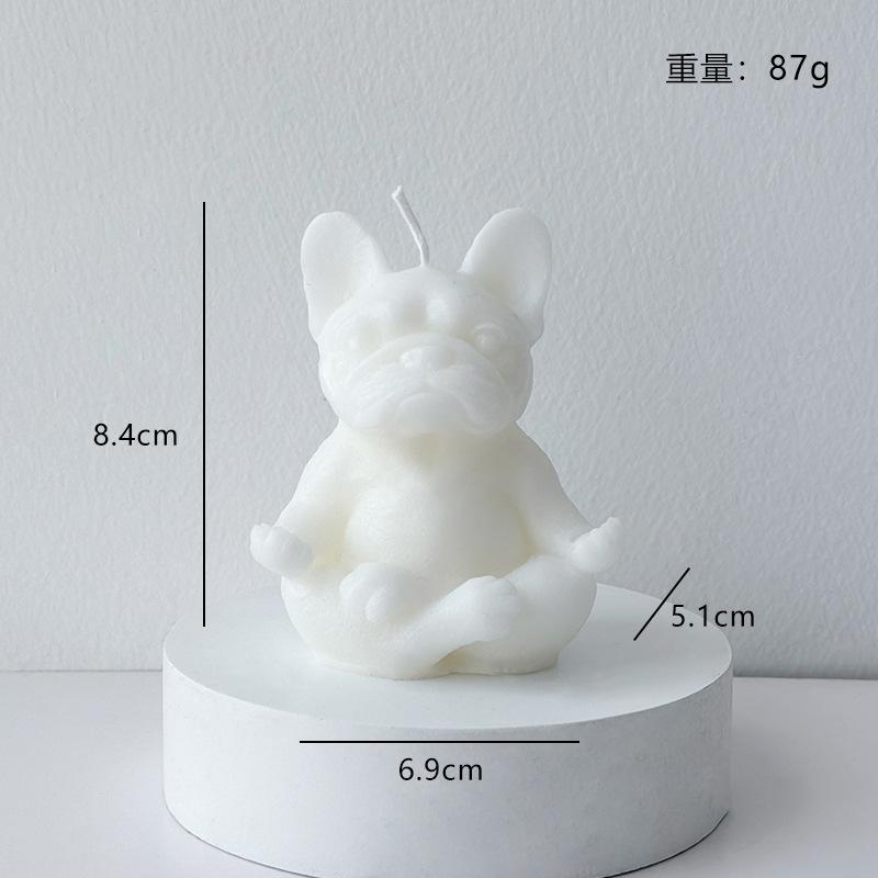 

1Pc Handmade Soy Wax Meditating Puppy Candle - Aromatherapy Home Decor Photo Prop Wedding Party Favor Gift 1Pc Candle