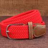Masculino feminino lona simples webbing metal fivela tecido estiramento cinto cinta