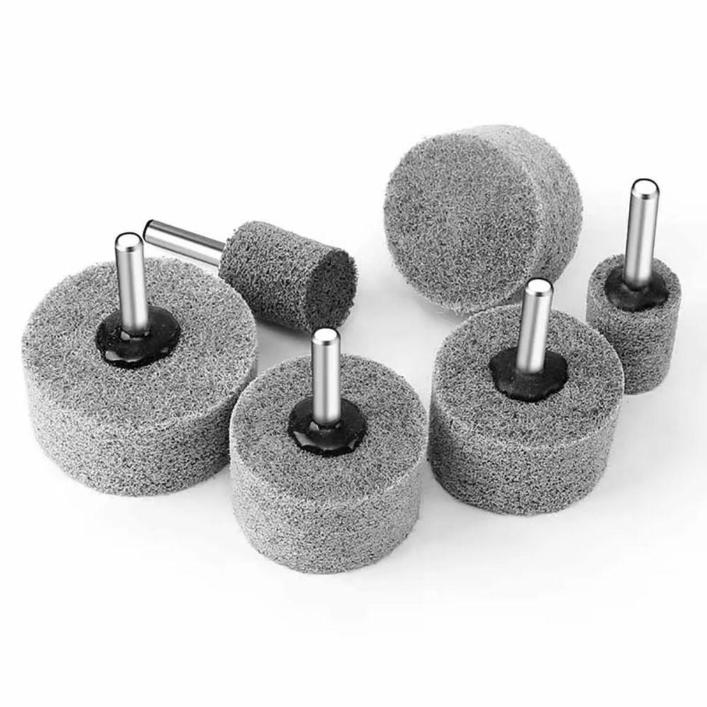 5 Stück 6mm 1/4" Schaft Schleifkopf Schleifwerkzeug Schärfkopf Neue Polierscheibe