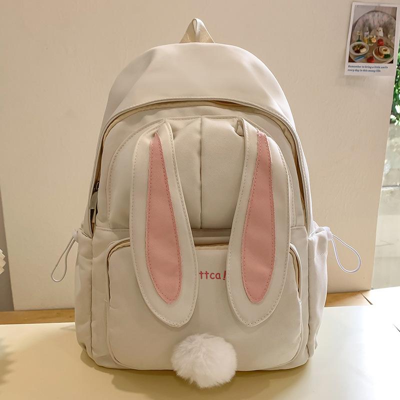 Children's schoolbag, elementary school students, junior high school girls, high value rabbit ears, high school backpack, fashion backpack