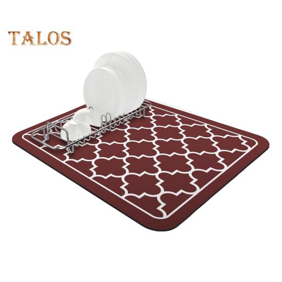 Tapis de séchage de vaisselle, grand tapis absorbant et drainant pour comptoir de cuisine, tapis de salle de bain multifonctionnel pour café