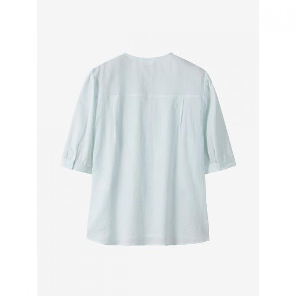 Cc Collect Crinkle Cotton Ruffle Blouse C252msc051