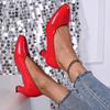 Large size women's shoes autumn new pointed head shallow mouth fashion single shoes thick heel not tired feet high heels women