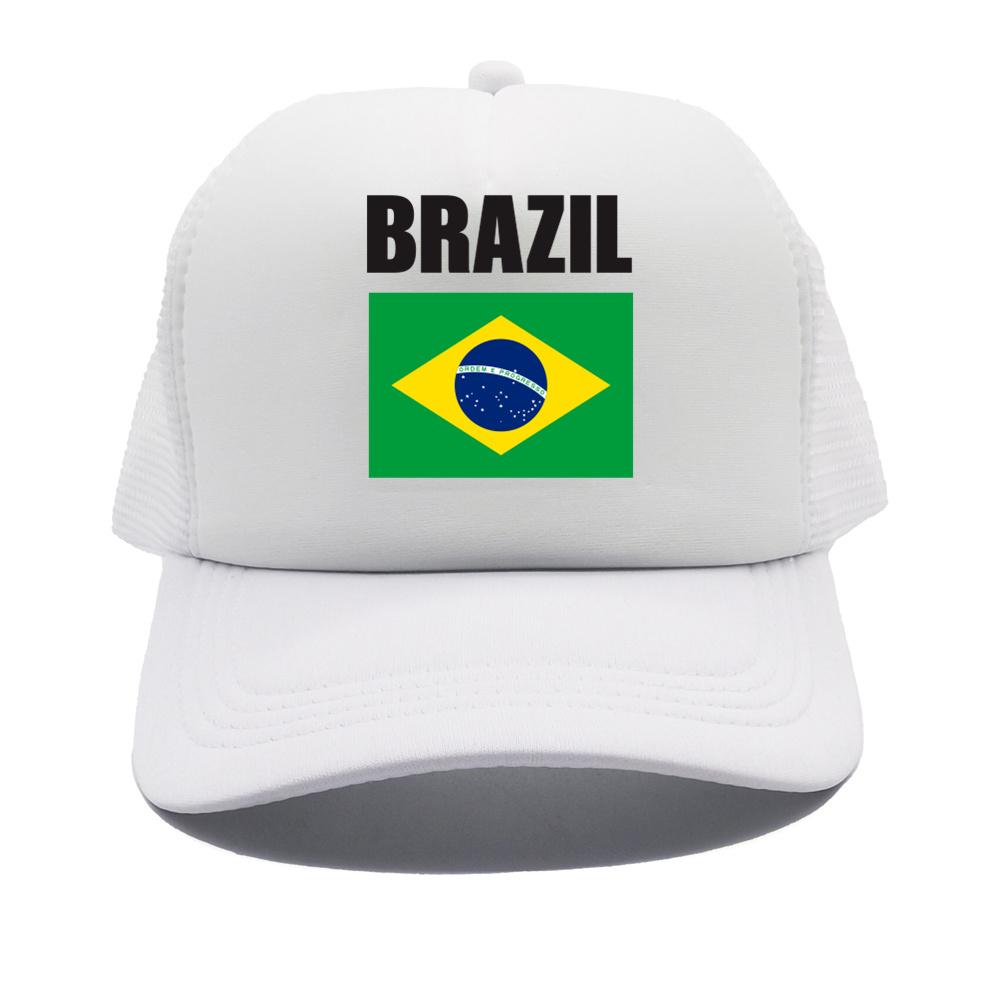 Brazil Flag Trucker Hat Adult Adjustable Mesh Net Country Fans Baseball Cap Unisex Women Hip Hop Dad Gift Hat