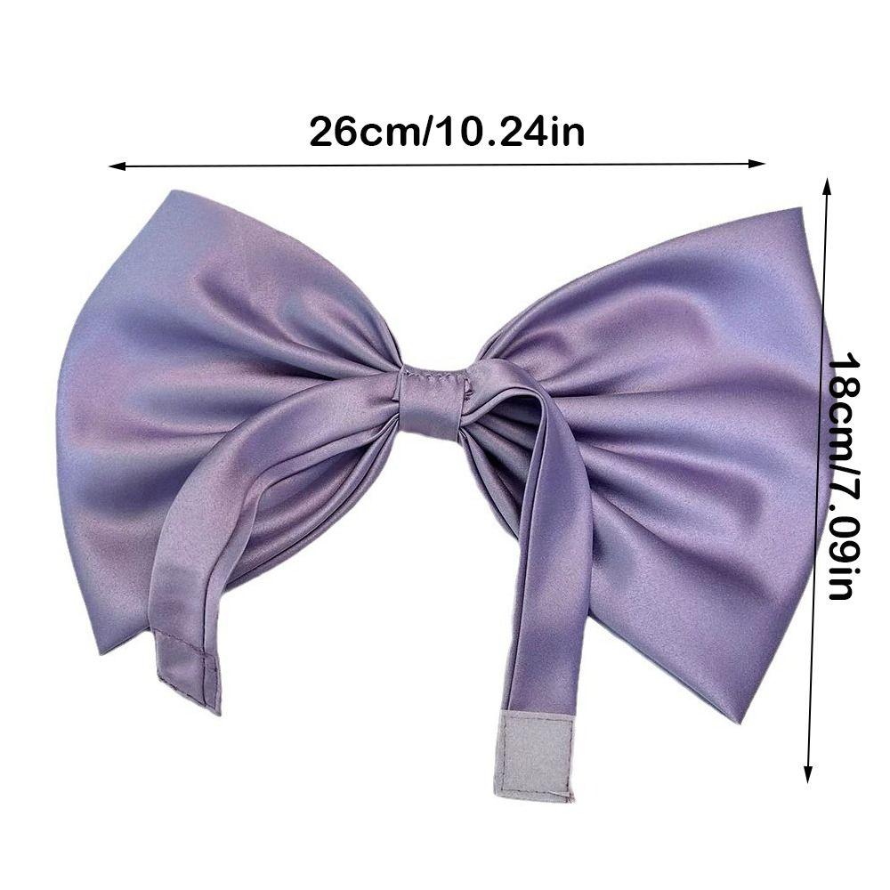 Cosplay Props Purple Bow Necklace Costume Neck Choker Y2K Style Satin Necklace  for Girls