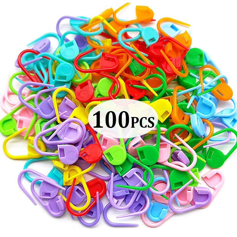 Mix Color Plastic Knitting Tools Mini Resin Small Clips Pins Locking Stitch Markers Crochet Sewing Needle Clip Hooks Accessories