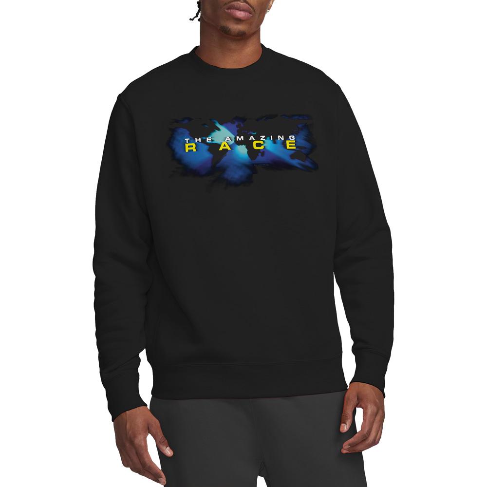 The Amazing Race Unisex Adult Faded Globe Sweatshirt