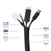 JOTO Cable Storage 8M DIY PET Use Black Sleeve, Approx. Length, 1.3cm Diameter, Cuttable, Material, Home/Office -
