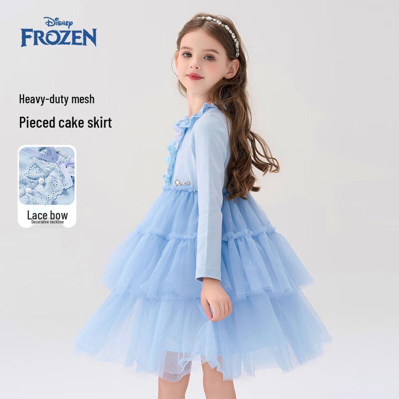 Disney Frozen Elsa Girls  Fake Two-Piece Princess Dress 150
