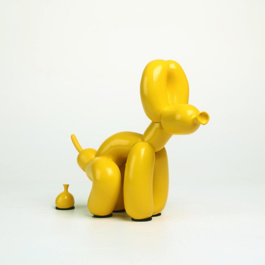 European Style Copper Balloon Dog Statue: Shiny Animal Art Sculpture for Home Décor