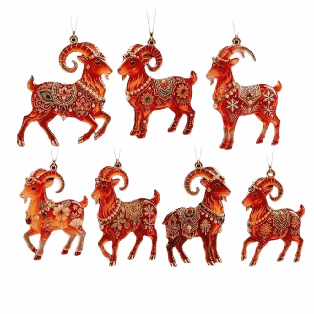 5/7/10 pcs New Year Christmas Tree Sheep Pendant Home Decor Christmas Decorations  New Year Gifts