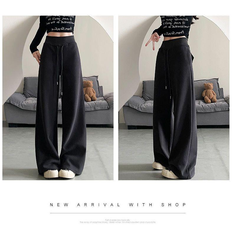 American Style Women's High-Waist Micro Flare Sweatpants: Slimming, Stylish Spring 2026 Edition with Drawstring and Flattering Draping.