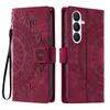 for Samsung Galaxy S26+,S25+,S25 Edge,S25 FE Mandala Embossed PU Leather Flip Wallet Phone Case
