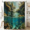 Underwater World Custom Printed Shower Curtain Set for Bathroom Decorations