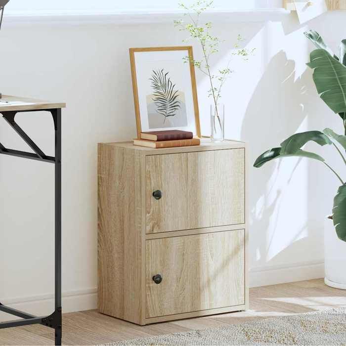 VidaXL Bookcase Sonoma Oak 40x24x52 Cm Engineered Wood, Bookshelf, Storage Rack, Book Holder, 860357