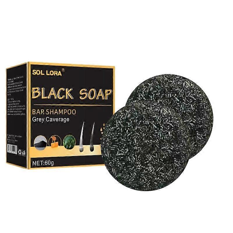 2Pcs Spartan Gray Hair Reverse Bar,Mane Gray Reverse Bar,Hair Darken Bar Soap