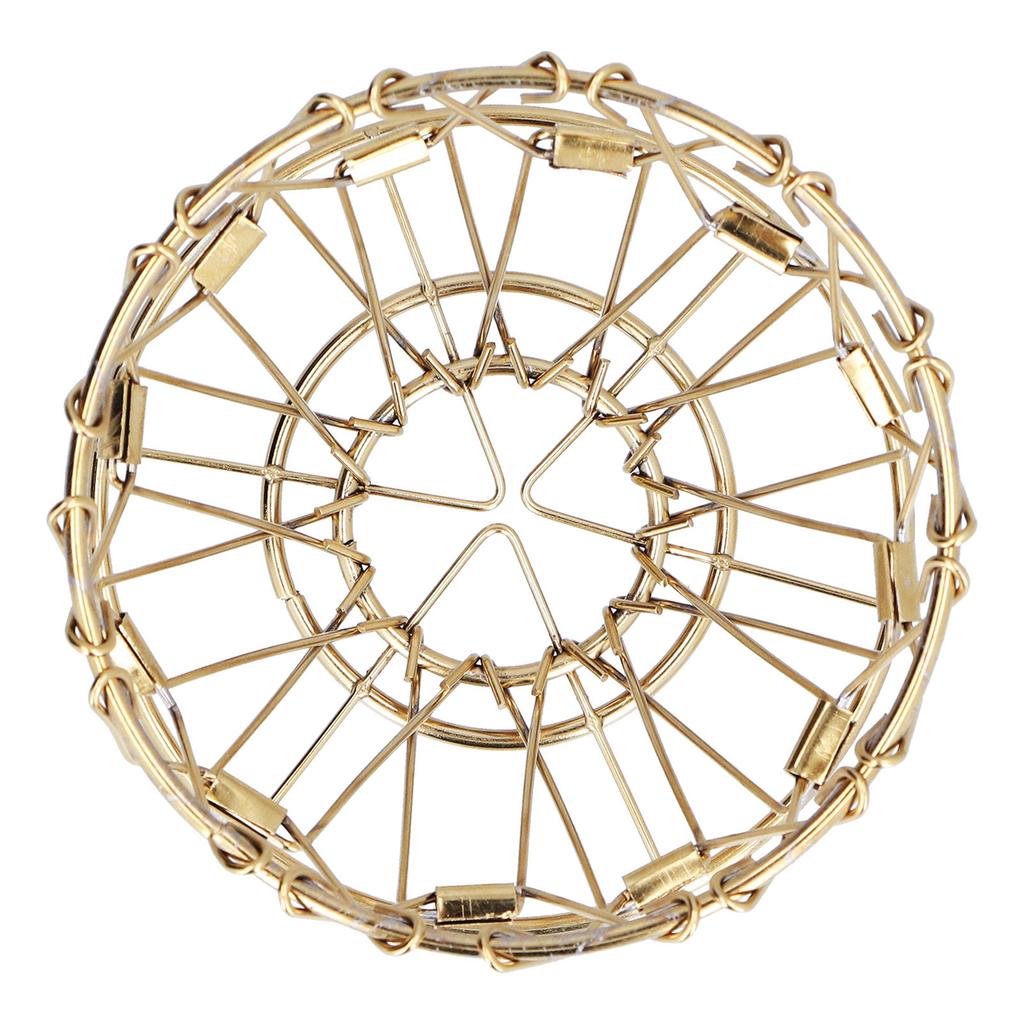Coffee Filter Stand DripType 3Holes Foldable Stainless Steel CakeType Coffee Filter Holder(Gold )