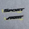 3D Metal Black Logo Sport Emblem Letters Sticker Car Front Grill Badge Trunk Decal For Sport Sticker Accessories
