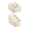 Morandi Style Plastic Desktop Organizer With 4 Compartments - A Roomy Hollow Storage Box For Cosmetics, Office Items