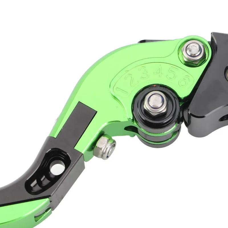 1 Pair Folding Clutch Brake Lever Aluminum Alloy 6 Level Adjustable Brake Handle Lever For Kawasaki Z1000 2007-2016