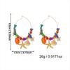 Ocean Theme Drop Dangle Earring Round Shell Charm Earrings New Hoop Pendant Earrings  Jewelry