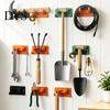 Compact Tool Holder for Balcony Wall Mount Garage Organizer, Heavy Duty ABS Storage Bracket, Weather Waterproof Rack Outdoor Resistant Multi-Purpose