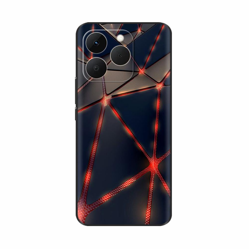 For Realme 15T 5G Case Soft Silicone Bumper Cartoon Flower Skull Painting Back Cover For Oppo Realme 15T 15 T Phone Cases Funda