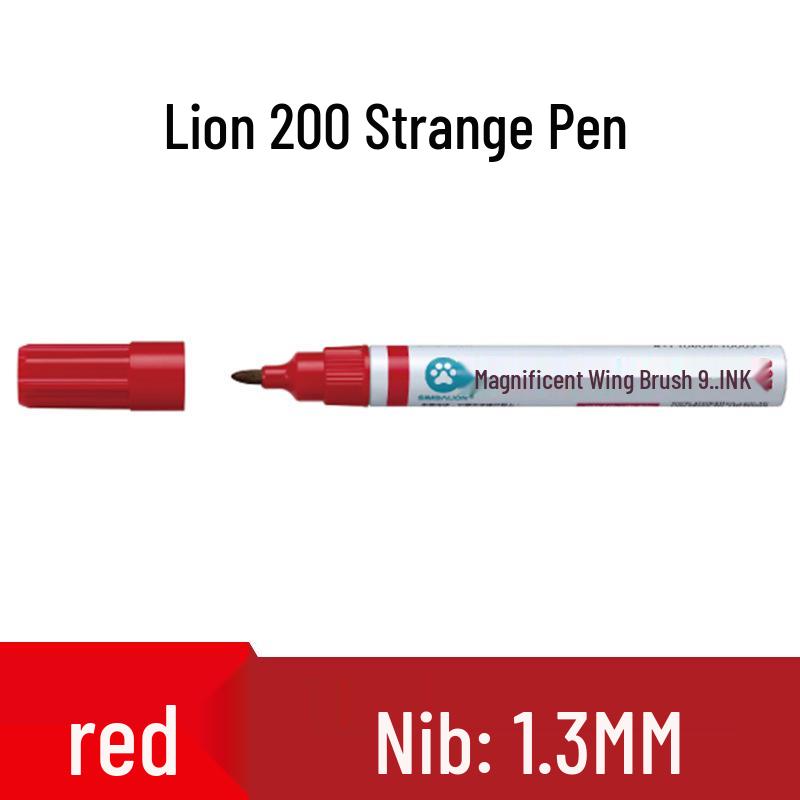 Taiwan Xionshi INK200 Oil-Based 1.3mm Quick-Dry Waterproof Marker Pen красный