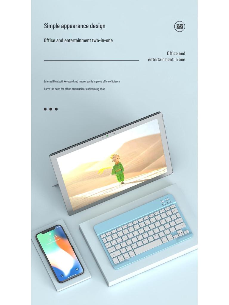 Compatible with iPad Mini, Xiaomi Bluetooth Keyboard & Mouse, Huawei Phone, Tablet & Laptop for Wireless Connectivity