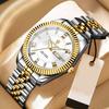 Binbond B0756 0756 Men Quartz Movement Watch Stainless Steel Band Auto Date Waterproof Luminous Business Casual Male Wristwatch