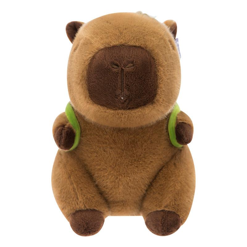 Capybara With Swimming Ring Coconut Tree Plush Toy For Childrens Bedroom Decor