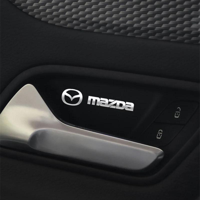 2025 Hot Car Metal Emblem Wiper Stickers Reflective Decor Decals for Mazda 2 Mazda 3 MS Mazda 6 CX-5 CX3 Accessories