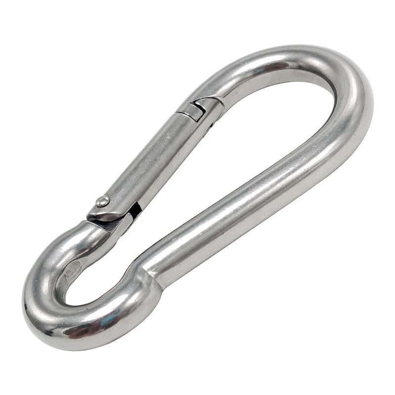 1/2PCS 304 Stainless Steel Carabiner Safety Buckles Spring Snap Hook Outdoor Climbing Camping Rope Suspension Connection Buckle