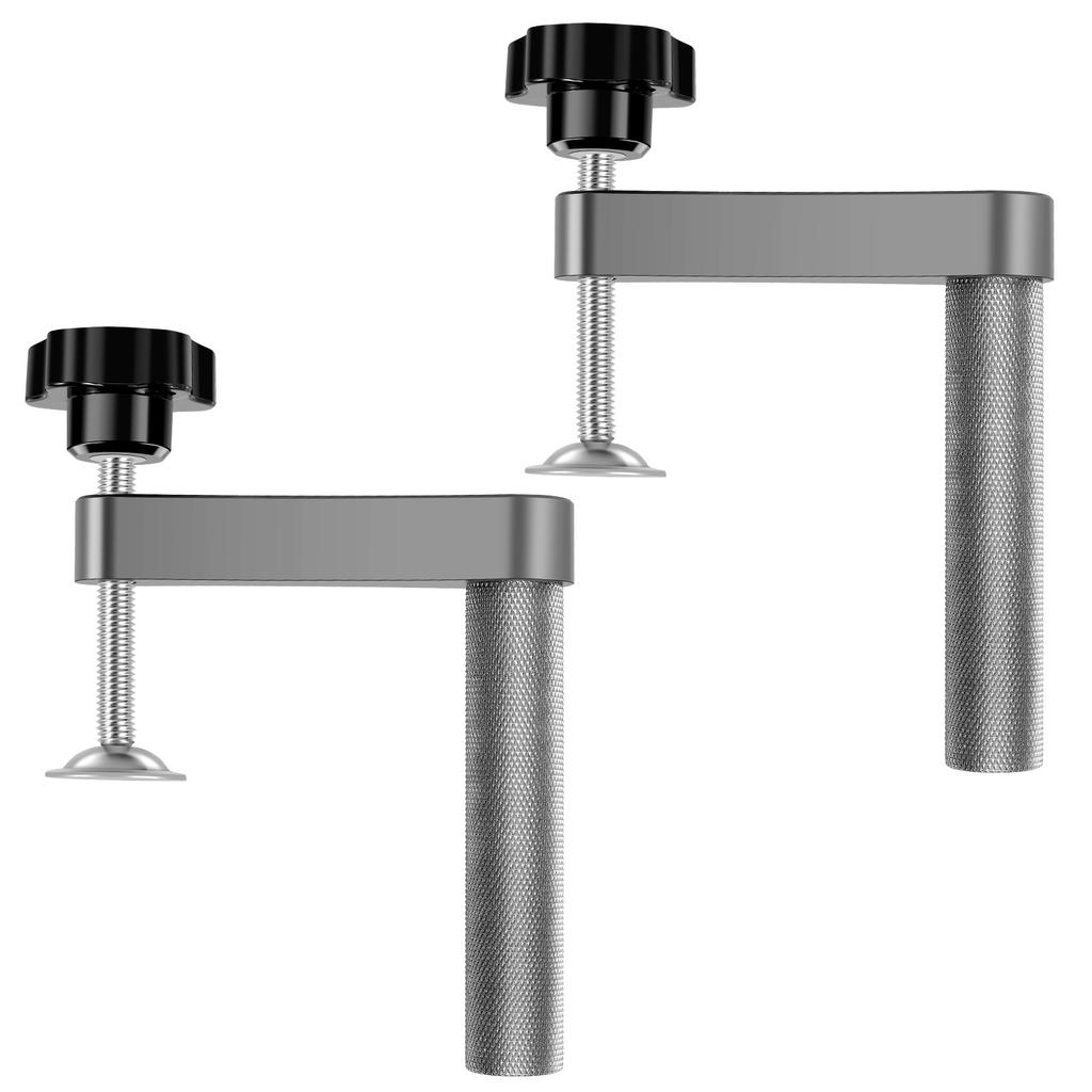 2Pcs Bench Dog Clamp Stainless Steel Woodworking Dog Hole Clamp Adjustable Bench Desktop Clip Portable Carpenter Tool Fast Clamp