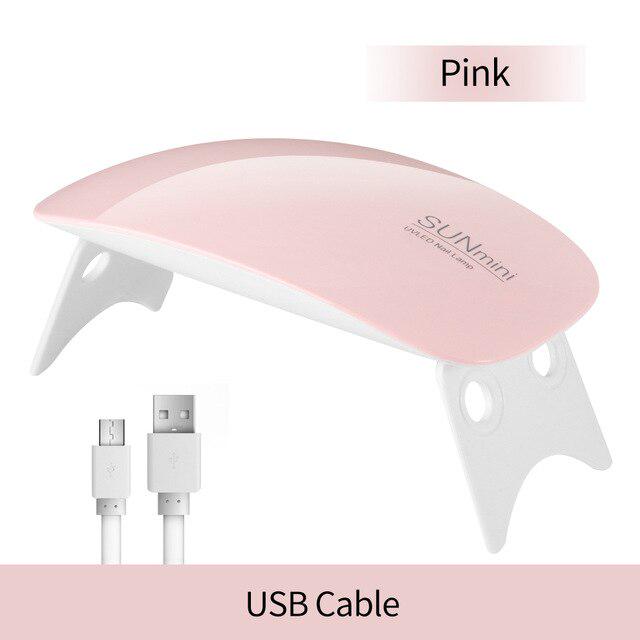 6W Mini Nail Lamp Nail Dryer Machine UV LED Lamp Portable USB Cable Drying Lamp For Gel Varnish