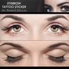 Light Brown Temporary 4D Eyebrow Tattoo Transfers for Women Makeup Supplies