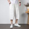 Letní kalhoty Velké velikosti Pánské Bavlněné Vysoké Velké velikosti Široké nohavice Lněné kalhoty Oversized Jogger kalhoty Pánské Plus Size Volné kalhoty