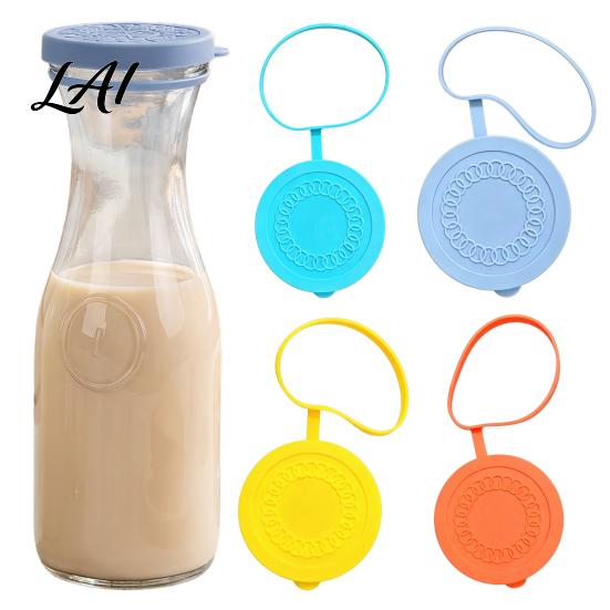 Leakproof Sealing Lid Silicone Yogurt Jar Lid Reusable for Food Covers Glass Jar Milk Bottle Dishwasher Safe Canning Cover