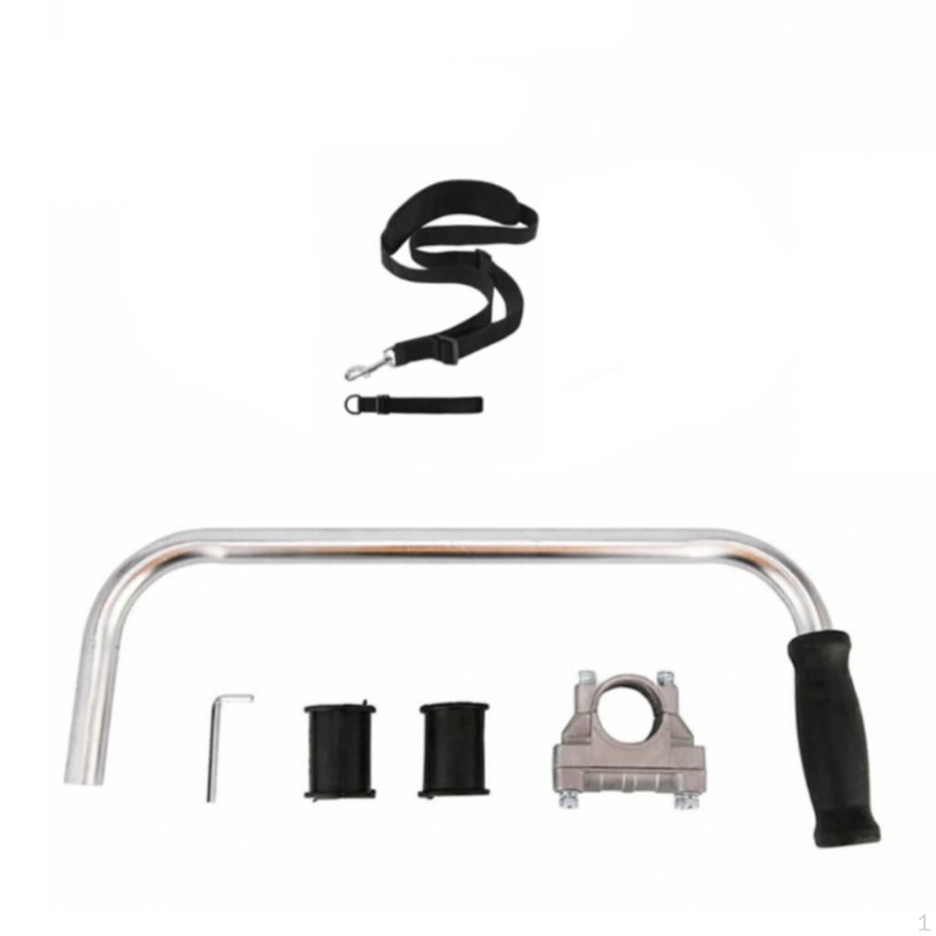 String Trimmer Handle with Clamp Adjustable Weed Eater Bracket Metal Attachment