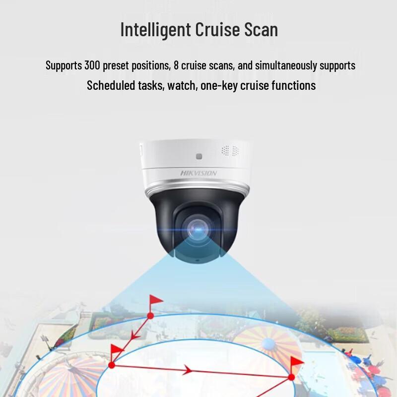 Hikvision 2MP 4x Wireless IR Mini PTZ Dome Camera CN plug (adapter included)