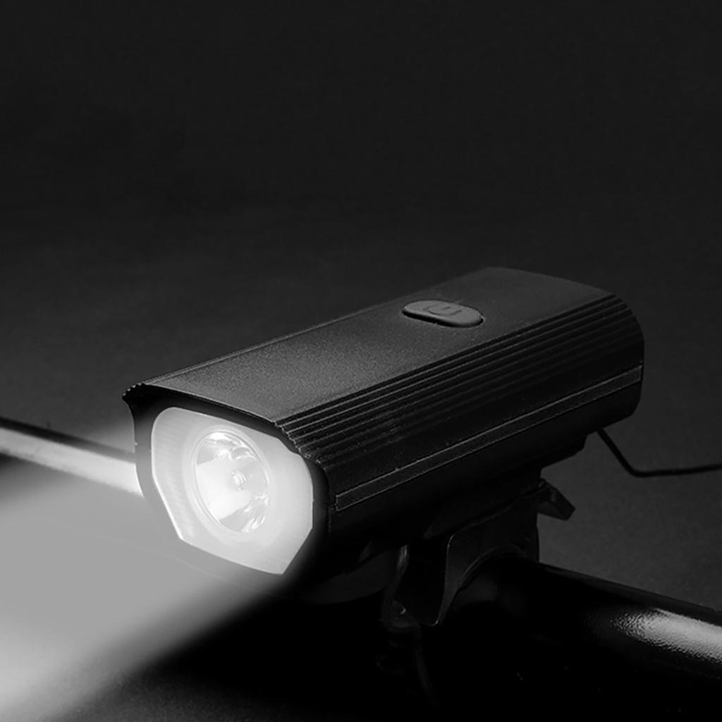 Bicycle Headlight Mountain Bike Night Riding USB Rechargeable Strong Light Flashlight with Horn