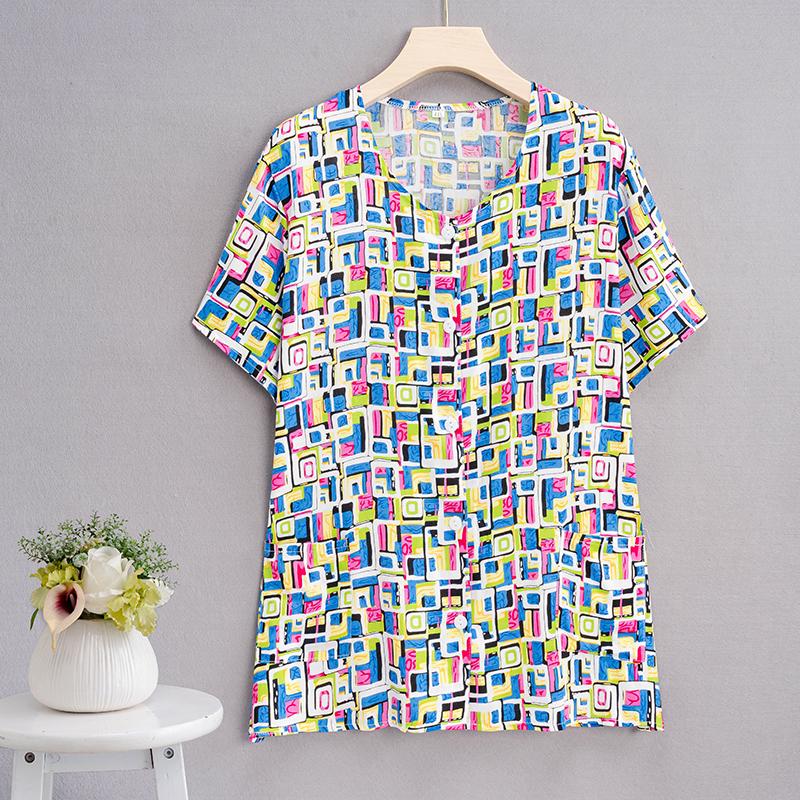 Summer Top Women Cardigan Thin Short Sleeve Plus Size Women's Blouse Summer Loose Vintage Clothes