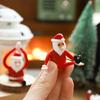 Christmas Decorative Figurine Santa Clauses Ornament Glass Yogas Santa Clauses Figurines for Holiday Car Home Decorations