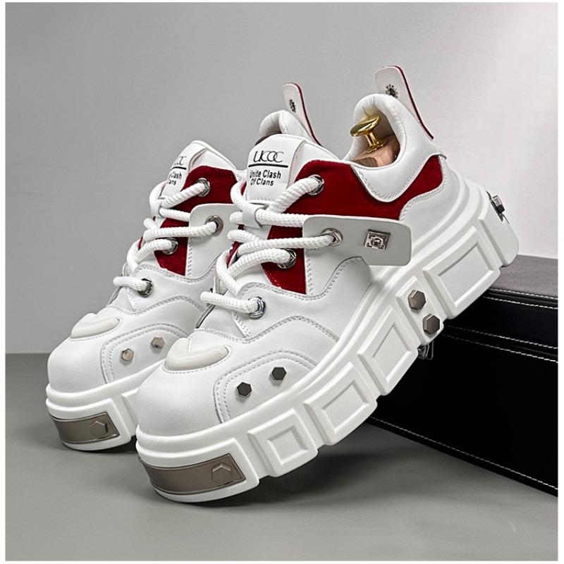 Fashion Shoes for Men Trendy Big Head Thick Sole Derby Shoes Fad Rivets Versatile Casual Shoe Punk Skateboard Men Shoe Zapatillas Hombre