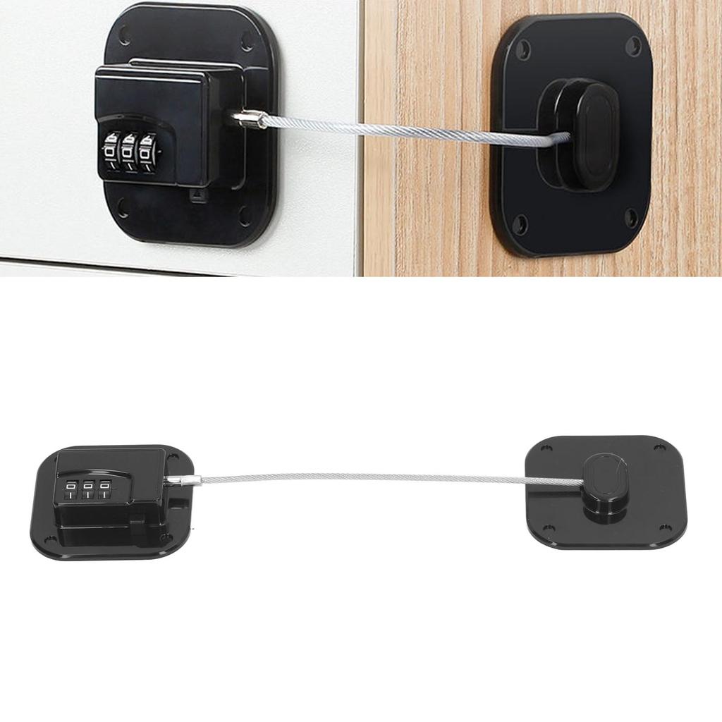 Fridge Lock Hole Multifunctional Refrigerator Lock Combination Child Lock for Window Cabinet