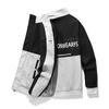 Herren Sportjacke Herren Colorblock Patchwork Hooded Zipper Frühling Herbst Mantel Casual Baseball Jacke Sweatshirt Vintage Outwear