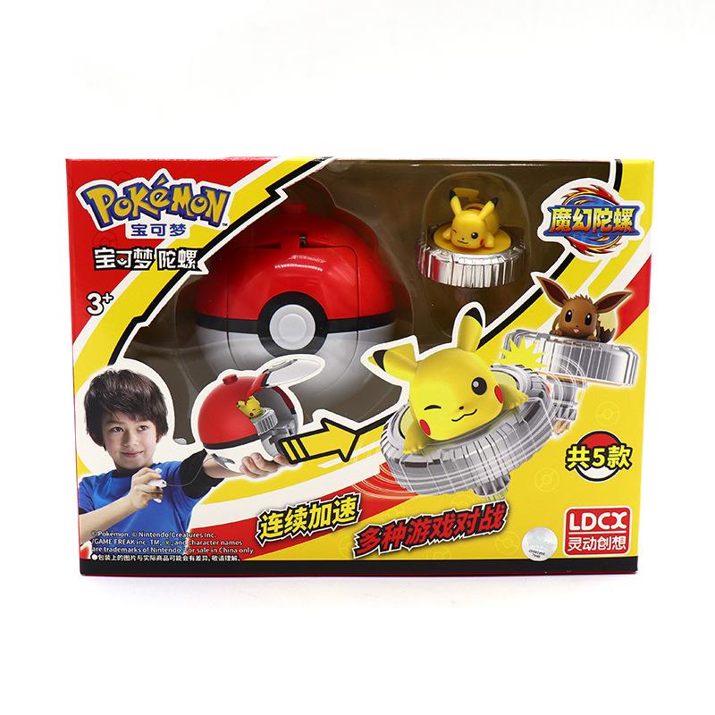 Pokmon Magic Gyro Toy for Children Pikachu Charmander New Combat Rotating Gyro Poke Ball