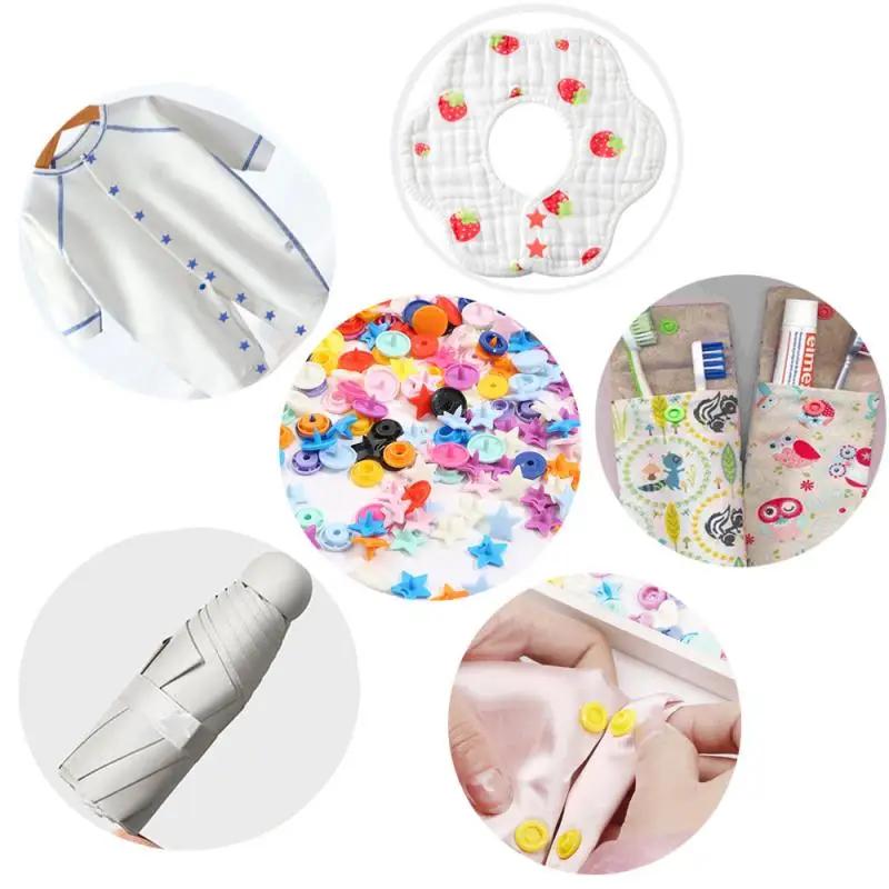 25-100 Sets Sternform T5 Kunststoff Druckknöpfe Für Kleidung DIY Bekleidung Druckknöpfe Verwendet für Windeln/Lätzchen/Taschen/Ordner/