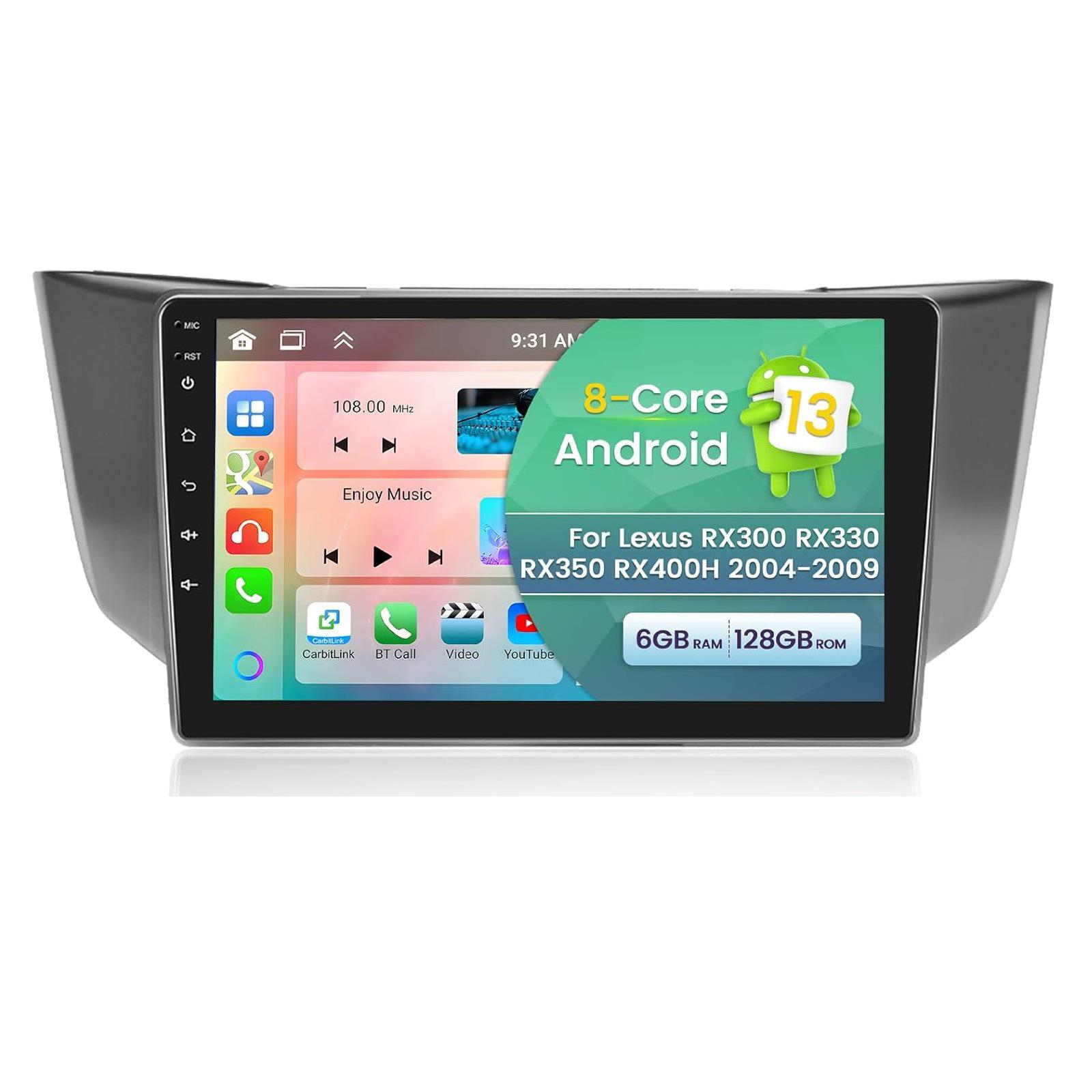 

Совместим с Lexus RX 03-09: 9-дюймовая GPS Bluetooth WiFi мультимедийная автомобильная навигационная система. 8-core 8+128G