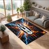 Juventus FC bedruckter Flanell-Teppich rutschfest weicher Polyester-Bodenbelag Indoor-Dekormatte für Schlafzimmer Wohnzimmer Sofa